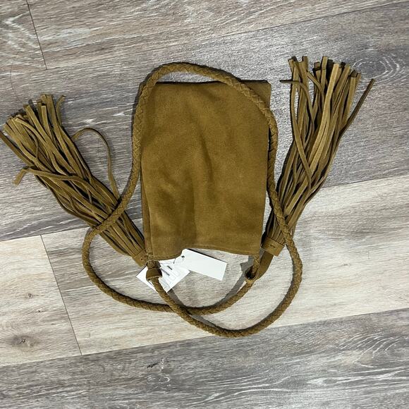 Urban Outfitters Suede Fringe Cross Body Purse Bag - Picture 2 of 9